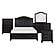 Herman 5pc Queen Bedroom Set  - Charcoal Brown by Homelegance