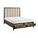 Cambridge Eastern King Platform Bed w/Footboard Storage - Flaxen by Homelegance