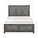 Garretson Queen Platform Bed w/Footboard Storage - Gray by Homelegance