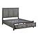 Garretson Queen Platform Bed w/Footboard Storage - Gray by Homelegance
