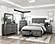 Garretson Queen Platform Bed w/Footboard Storage - Gray by Homelegance