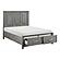 Garretson Full Platform Bed w/Footboard Storage - Gray by Homelegance