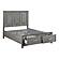 Garretson Full Platform Bed w/Footboard Storage - Gray by Homelegance