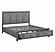 Garretson California King Platform Bed w/Footboard Storage - Gray by Homelegance