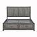 Garretson California King Platform Bed w/Footboard Storage - Gray by Homelegance