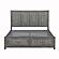 Garretson Eastern King Platform Bed w/Footboard Storage - Gray by Homelegance