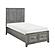 Garretson Twin Platform Bed w/Footboard Storage - Gray by Homelegance