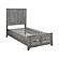 Garretson Twin Platform Bed w/Footboard Storage - Gray by Homelegance