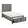 Garretson Twin Platform Bed w/Footboard Storage - Gray by Homelegance