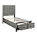 Garretson Twin Platform Bed w/Footboard Storage - Gray by Homelegance
