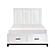 Garretson Queen Platform Bed w/Footboard Storage - White & Metallic Gray by Homelegance
