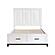Garretson Queen Platform Bed w/Footboard Storage - White & Metallic Gray by Homelegance