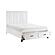 Garretson Queen Platform Bed w/Footboard Storage - White & Metallic Gray by Homelegance