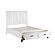 Garretson Queen Platform Bed w/Footboard Storage - White & Metallic Gray by Homelegance