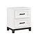 Garretson Nightstand - White & Metallic Gray by Homelegance