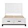 Garretson Full Platform Bed w/Footboard Storage - White & Metallic Gray by Homelegance