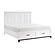 Garretson California King Platform Bed w/Footboard Storage - White & Metallic Gray by Homelegance