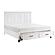 Garretson California King Platform Bed w/Footboard Storage - White & Metallic Gray by Homelegance