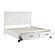 Garretson California King Platform Bed w/Footboard Storage - White & Metallic Gray by Homelegance