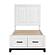Garretson Twin Platform Bed w/Footboard Storage - White & Metallic Gray by Homelegance