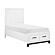 Garretson Twin Platform Bed w/Footboard Storage - White & Metallic Gray by Homelegance