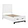 Garretson Twin Platform Bed w/Footboard Storage - White & Metallic Gray by Homelegance
