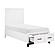 Garretson Twin Platform Bed w/Footboard Storage - White & Metallic Gray by Homelegance