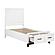 Garretson Twin Platform Bed w/Footboard Storage - White & Metallic Gray by Homelegance