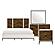 Oslo 4pc Queen Bedroom Set  - White & Walnut by Homelegance