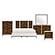 Oslo 5pc Queen Bedroom Set  - White & Walnut by Homelegance