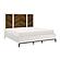 Oslo Eastern King Bed - White & Walnut by Homelegance