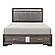 Luster Queen Platform Bed w/Footboard Storage - Gray & Silver Glitter by Homelegance