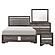 Luster 4pc Queen Bedroom Set  - Gray & Silver Glitter by Homelegance