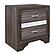 Luster Nightstand - Gray & Silver Glitter by Homelegance
