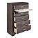 Luster Chest - Gray & Silver Glitter by Homelegance