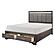 Luster California King Platform Bed w/Footboard Storage - Gray & Silver Glitter by Homelegance