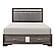 Luster Eastern King Platform Bed w/Footboard Storage - Gray & Silver Glitter by Homelegance