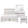 Luster 4pc Queen Bedroom Set  - White & Silver Glitter by Homelegance