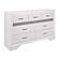 Luster 5pc Queen Bedroom Set  - White & Silver Glitter by Homelegance
