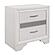 Luster Nightstand - White & Silver Glitter by Homelegance
