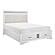 Luster California King Platform Bed w/Footboard Storage - White & Silver Glitter by Homelegance