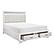 Luster California King Platform Bed w/Footboard Storage - White & Silver Glitter by Homelegance