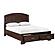 Hudson Queen Platform Bed w/Footboard Storage - Cherry  by Homelegance