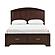 Hudson Full Platform Bed w/Footboard Storage - Cherry  by Homelegance