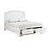 Hudson California King Platform Bed w/Footboard Storage - White  by Homelegance