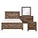 Corbin 4pc V-pattern Queen Bedroom Set  - Rustic Brown by Homelegance