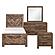 Corbin 4Pc V-pattern  Twin Bedroom Set  - Rustic Brown by Homelegance