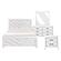Corbin 4pc V-pattern Queen Bedroom Set  - White by Homelegance
