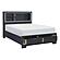 Rosemont California King Platform Bed w/Footboard Storage - Midnight Blue by Homelegance
