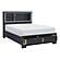 Rosemont Eastern King Platform Bed w/Footboard Storage - Midnight Blue by Homelegance